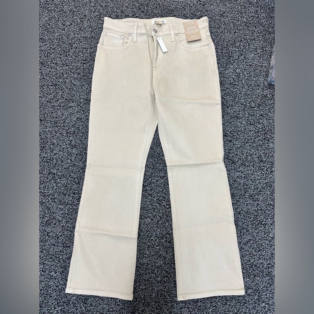 Madewell Kick Out Crop Jeans: Coated Edition Khaki size 29